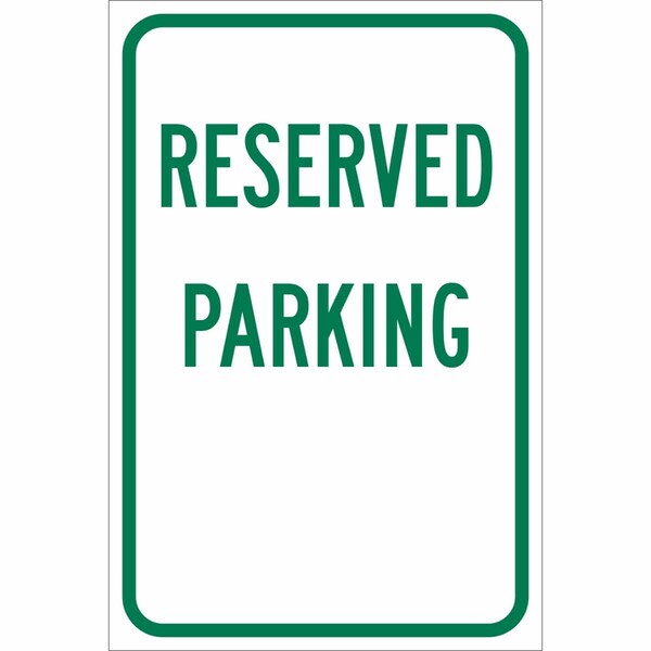 Brady Parking Sign, 18"H, 12"W, Aluminum, 112627 112627 - main
